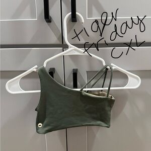 Tiger Friday Dancewear Olive Green Sports Bra